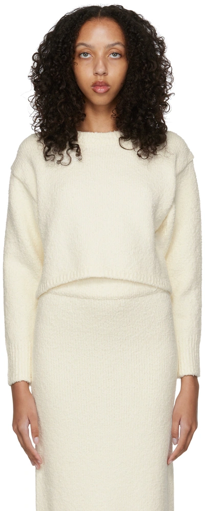 Missing You Already Shearing Round Neck Knit Top- Cream