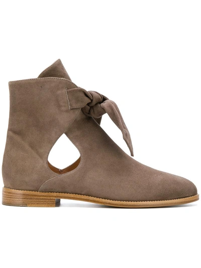 Unützer Cut-out Ankle Boots - Brown