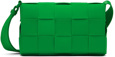 Bottega Veneta Green Cassette Messenger Bag In 3726parakee