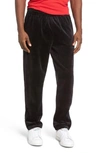 Fila Usa Slim Fit Velour Track Pants In Black