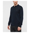 Allsaints Mode Slim-fit Wool Polo Shirt In Black