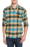 Patagonia Regular Fit Organic Cotton Flannel Shirt In Upriver Filter Blue