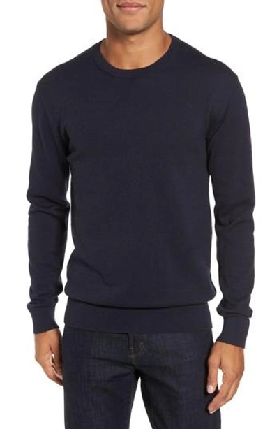 French Connection Portrait Crewneck Sweater In Marine Blue