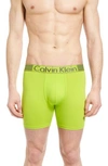 Calvin Klein Iron Strength Boxer Briefs In Bright Lime