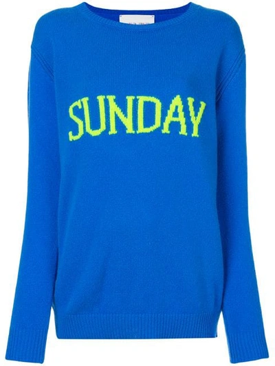 Alberta Ferretti Sunday Wool & Cashmere Sweater In Blue