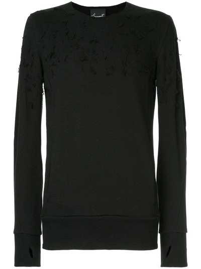 Fagassent Frayed Details Sweatshirt In Black