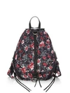 Rebecca Minkoff Julian Nylon Backpack - Red In Rose Floral/silver
