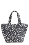 Mz Wallace Medium Metro Tote In Black Multi/silver