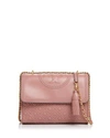 Tory Burch Fleming Quilted Lambskin Leather Convertible Shoulder Bag - Pink In Pink Magnolia/gold