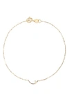 14K Gold Chain/ White Diamond