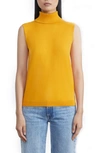 Lafayette 148 Sleeveless Knit Turtleneck Shell In Golden Yellow