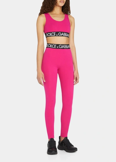 Dolce&Gabbana Branded Elastic Sports Bra - Bergdorf Goodman