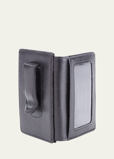 Royce New York Personalized Leather Money Clip Wallet In Black