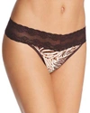 Natori Bliss Perfection Thong In Natural Zebra Print