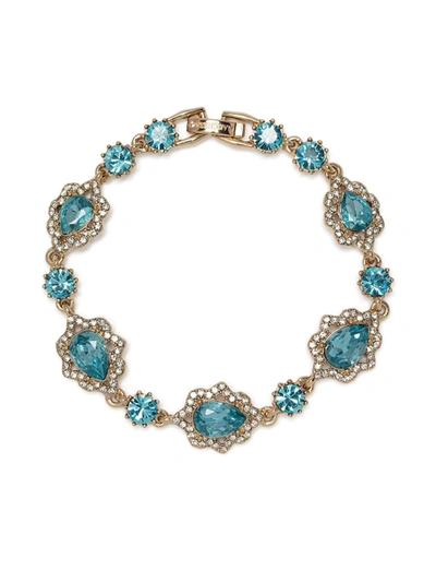Marchesa Notte Drop-charm Crystal-embellished Bracelet In Multicolour