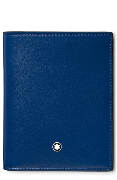 Montblanc Meisterstuck Compact Leather Wallet In Blue