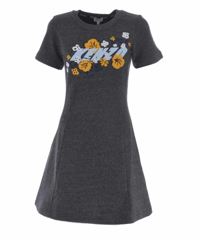 Kenzo T-shirt Dress In Antracite