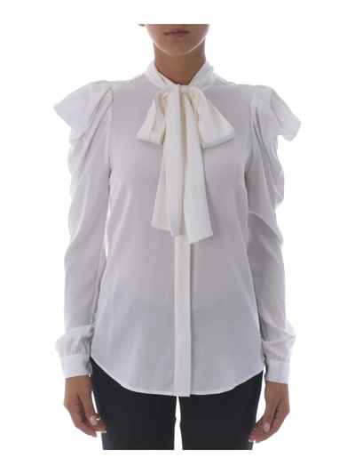 Michael Kors Silk Blend Shirt In White