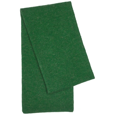 Gucci Kids Green Gg-monogram Intarsia Wool Scarf