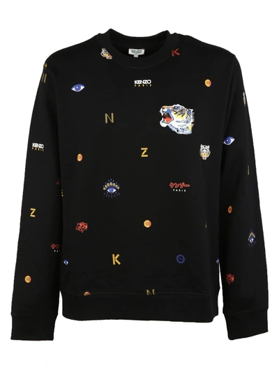 Kenzo Printed Sweatshirt In Black