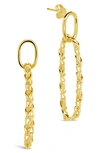 Sterling Forever Layney Drop Studs Earring In Gold