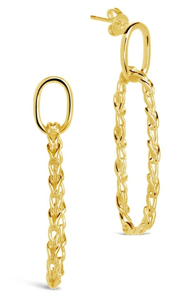 Sterling Forever Layney Drop Studs Earring In Gold