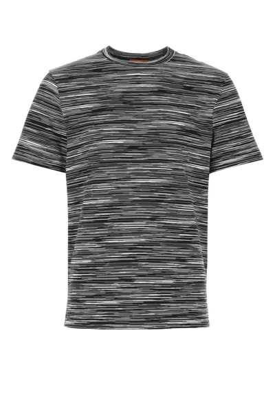 Missoni Space-dyed Cotton-jersey T-shirt In Black