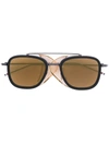 Thom Browne Black & Gold Mesh Side Sunglasses