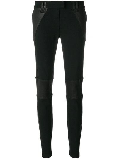 Plein Sud Panelled Skinny Trousers In Black