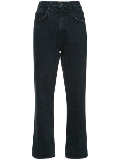 Proenza Schouler Pswl Cropped Flare Jeans In Grey