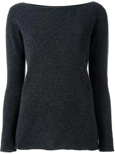 Fashion Clinic Round Neck Jumper In Grey