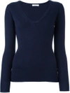 Fashion Clinic Long Sleeved V In Blue