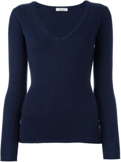Fashion Clinic Long Sleeved V In Blue