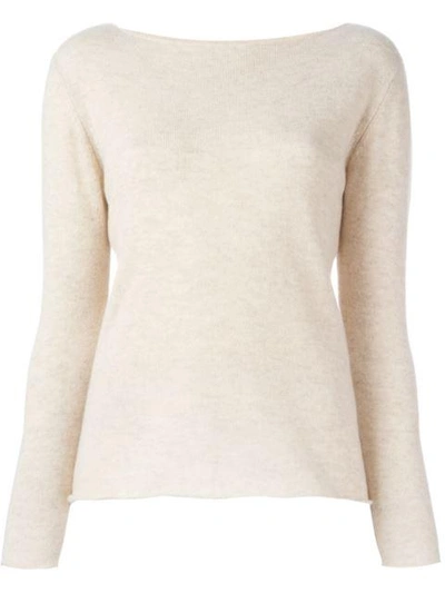 Fashion Clinic Timeless Boat Neck Jumper - Nude & Neutrals