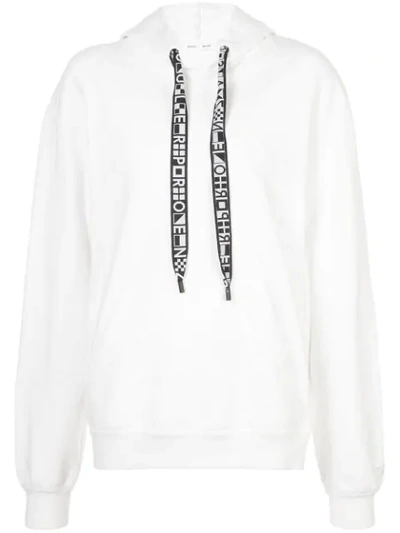 Proenza Schouler Oversized Cotton Hooded Sweatshirt, Xs In White