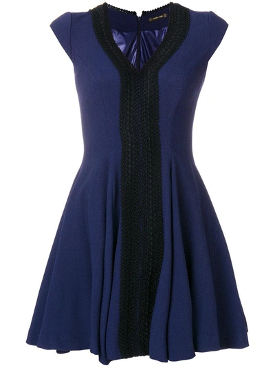 Plein Sud Fitted V-neck Dress - Blue