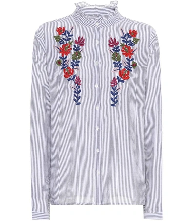 Velvet Kaidy Embroidered Cotton Shirt In Multicoloured