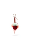 Fendi Ice Cream Fox-fur And Leather Bag Charm In Peon+b. Cherry+mlcrosa