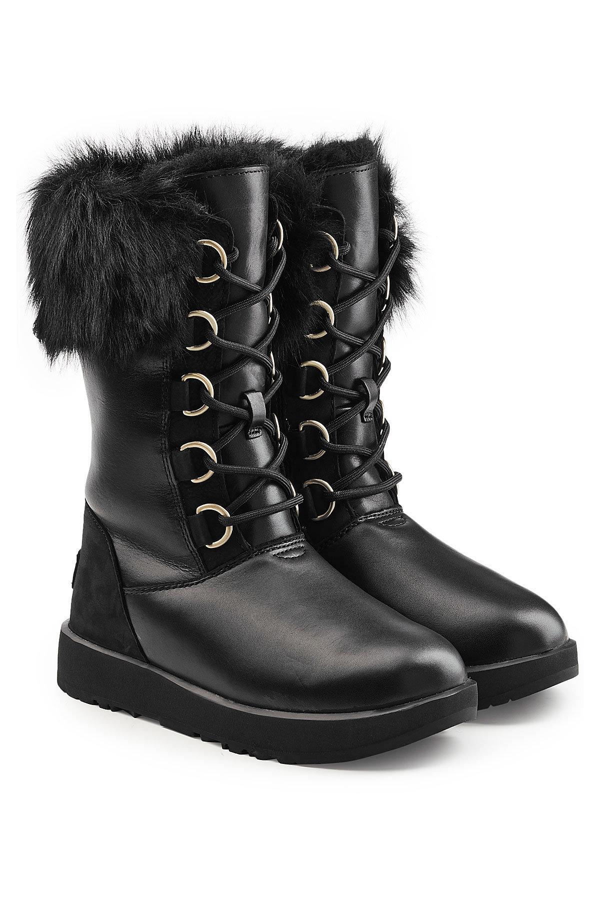ugg aya genuine sheepskin waterproof leather boot