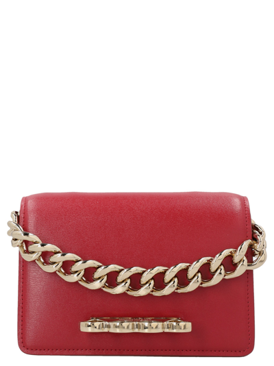 Alexander Mcqueen Four Ring Chain In Red