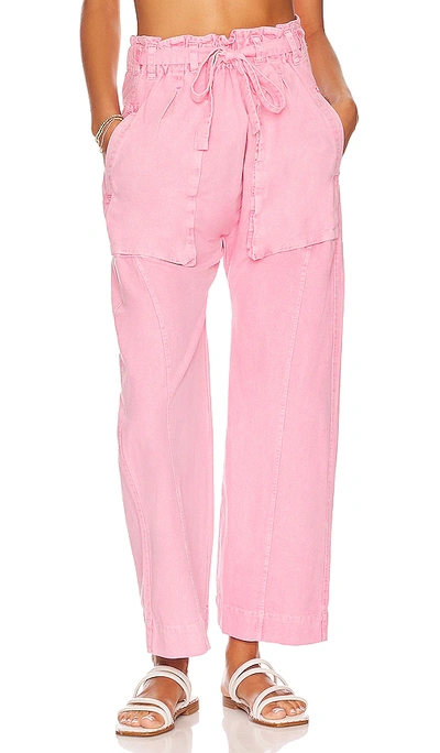 Free People Sky Rider Straight Leg In Pink
