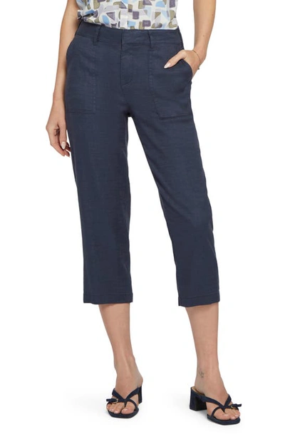 Nydj Utility Cropped Pants In Blue