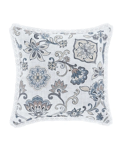 Royal Court Chelsea 16" Square Decorative Pillow, Throw Bedding In Blue