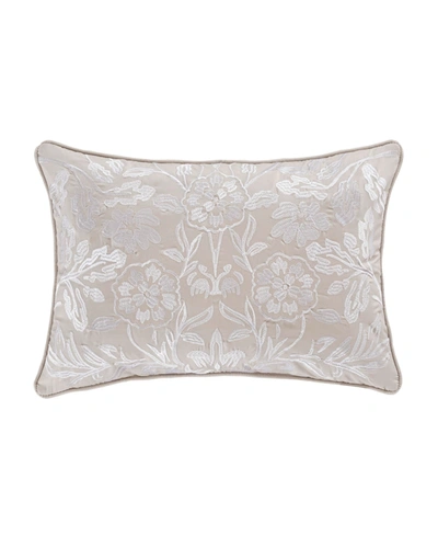 Royal Court Chelsea Embellished Decorative Pillow, 15" X 20" Bedding In Gray