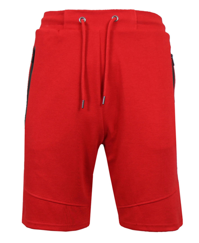 Wicked Stitch Men's Slim Fit Tech Fleece Performance Active Jogger Shorts In Red