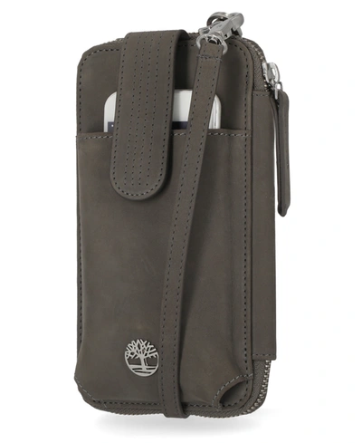 Timberland Rfid Leather Phone Crossbody Wallet Bag In Castlerock