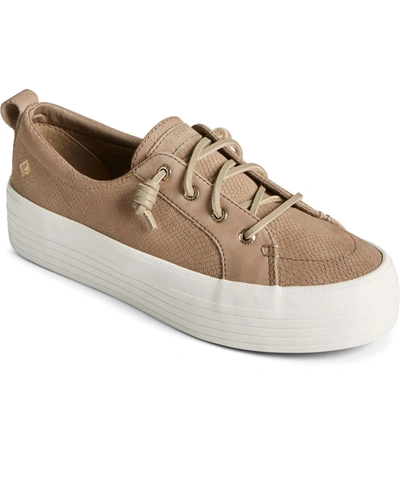Sperry Women's Crest Vibe Platform Sneakers Women's Shoes In Taupe