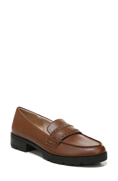 Lifestride London Loafer In Walnut Brown Faux Leather