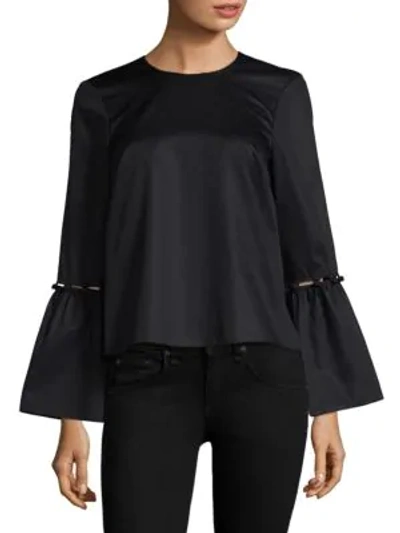 Prose & Poetry Arleene Bell-sleeve Top In Black