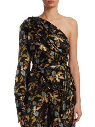 Nicholas Ava One Shoulder Top In Ava Floral